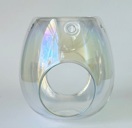 CLEAR GLASS WAX BURNER